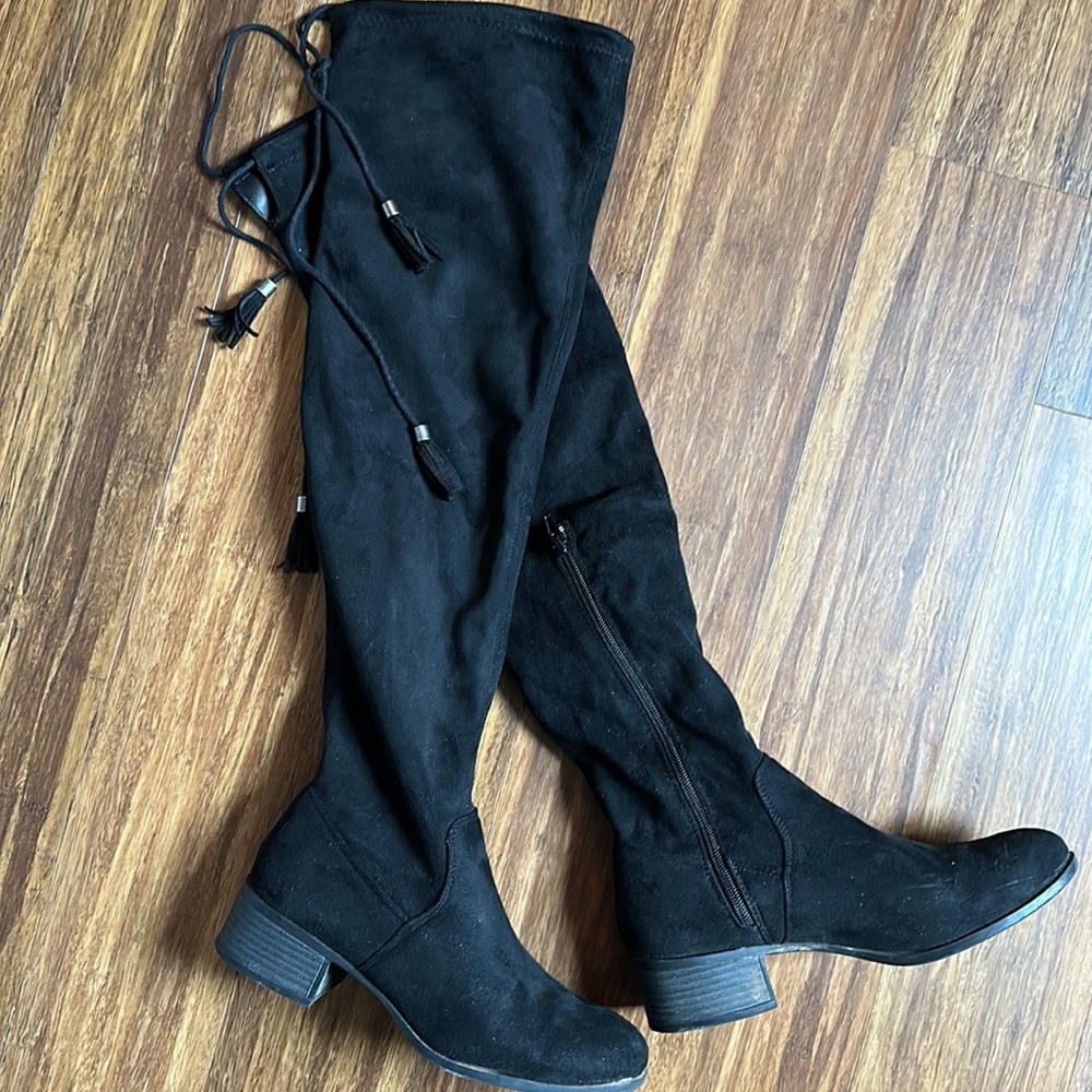 Madden Girl Over the knee boot in black